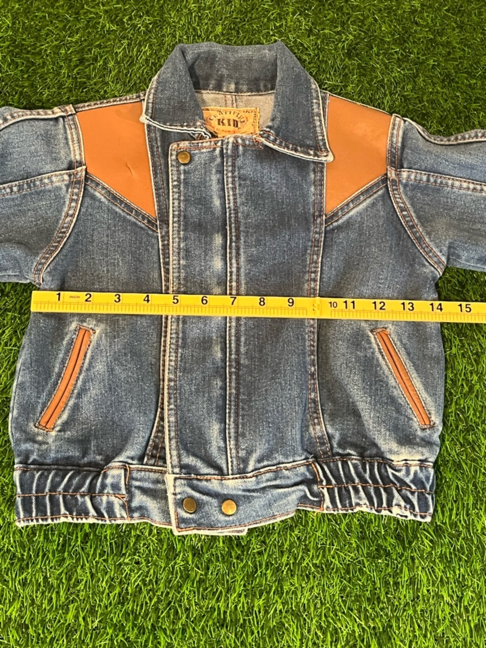 Vintage 90s 1999 Certified Kid Superman Shield Denim Jacket Unisex Kids Size 6 - Picture 11 of 13